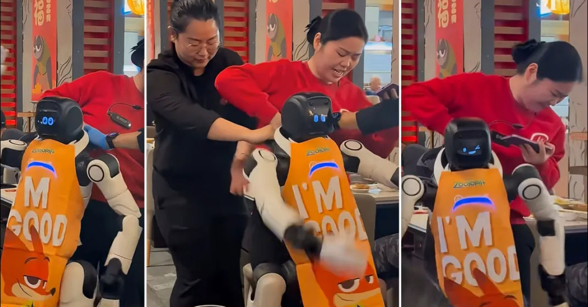 Dans eden robot kontrolden çıktı!