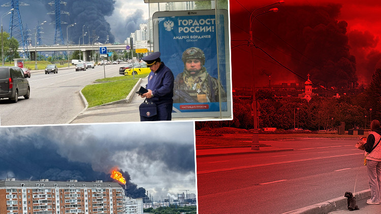 Moskova'ya yüzlerce İHA ile saldırı: Petrol rafinerisinde patlama