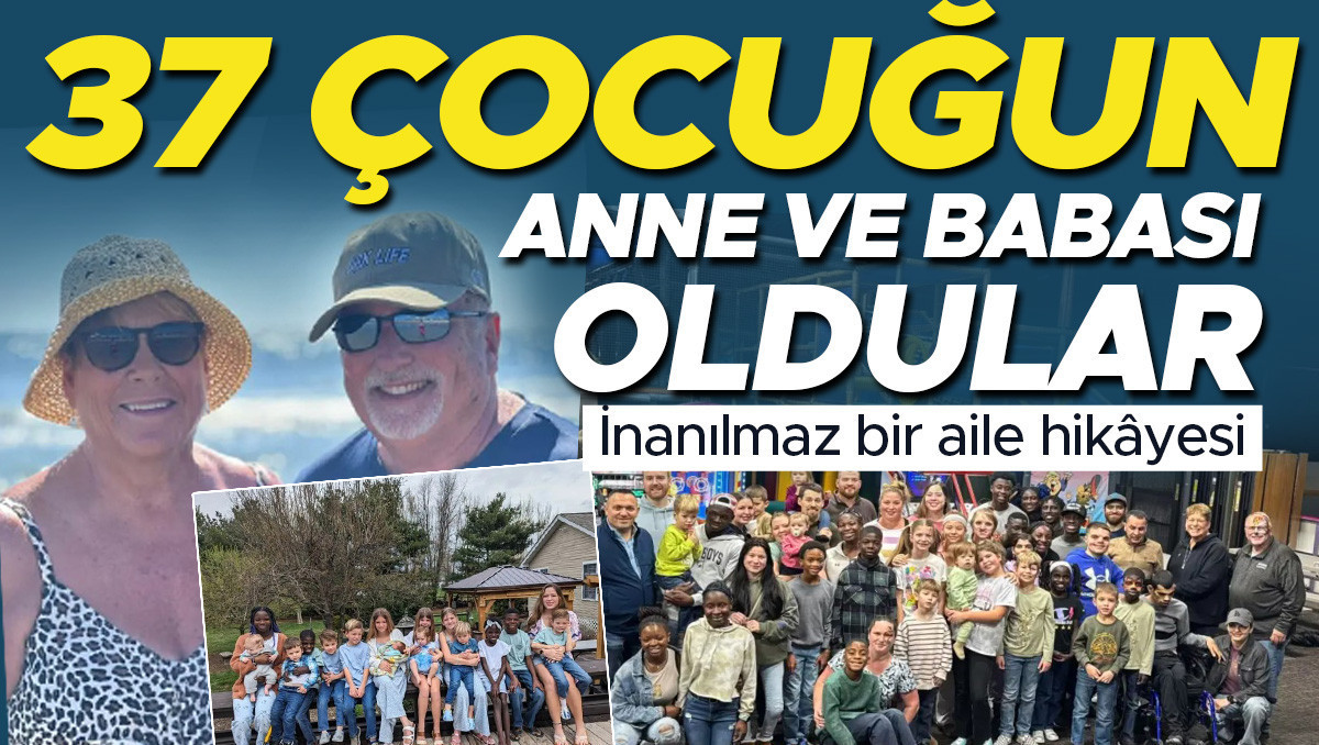 37 çocuğun anne ve babası oldular! İnanılmaz bir aile hikâyesi