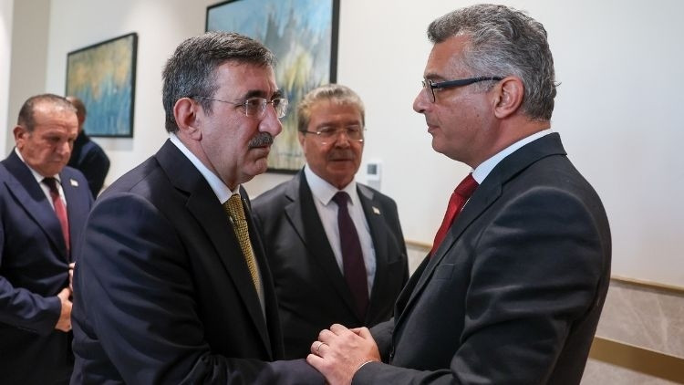 Cumhurbaşkanı Yardımcısı Yılmaz, KKTC Cumhurbaşkanı Erhürman ile bir araya geldi
