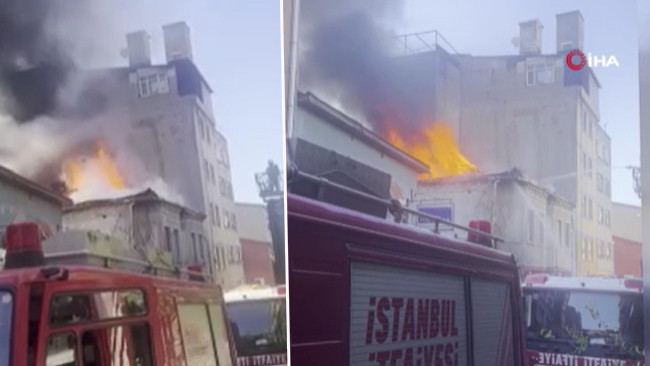 Beyoğlu'nda iş yerinde çıkan yangın kontrol altına alındı