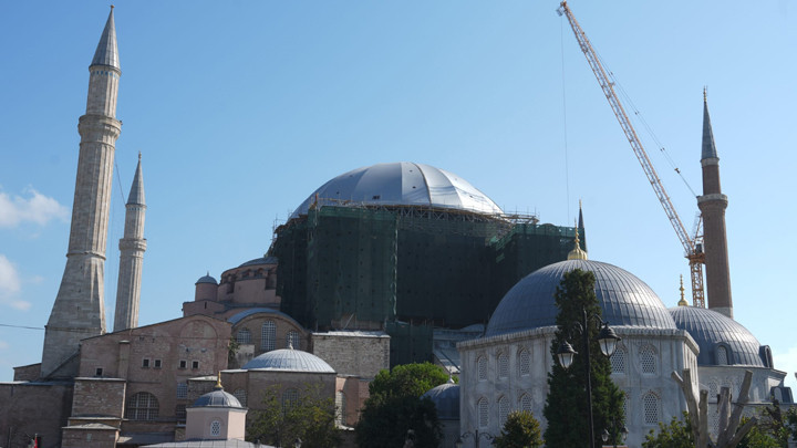 Ayasofya’nın mihrap bölümündeki kubbede güçlendirme ve konservasyon çalışmaları başlıyor