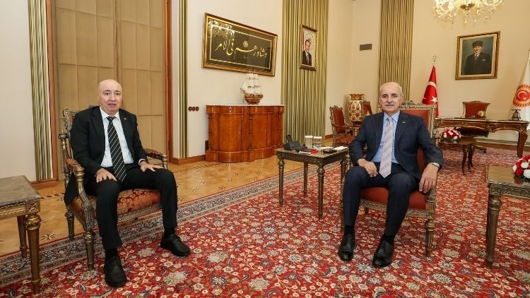 TBMM Başkanı Kurtulmuş, Cumhurbaşkanı Başdanışmanı ve 15 Temmuz Gazisi Aslan'ı kabul etti