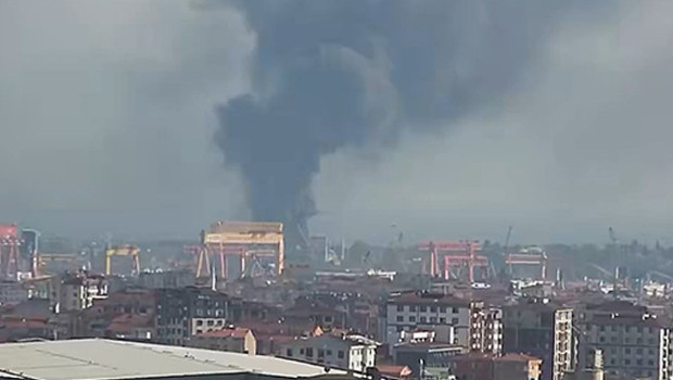 Tuzla'da işçi konteynerinde çıkan yangın söndürüldü