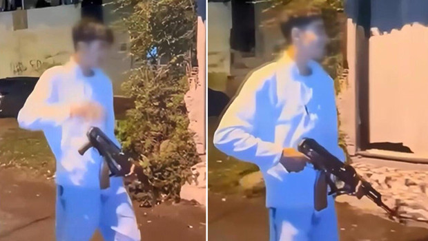 Sarıyer'de 14 yaşındaki şüpheli kalaşnikofla havaya ateş açtı: Silahı koltuk süngerine saklamış!