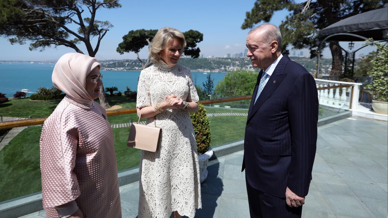 Cumhurbaşkanı Erdoğan, Belçika Kraliçesi Mathilde'yi kabul etti