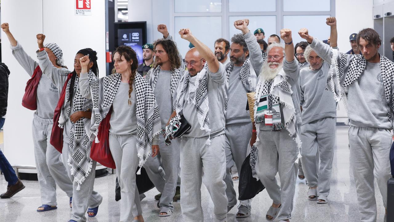 Küresel Sumud Filosu'ndaki bazı İtalyan aktivistler ülkelerine döndü