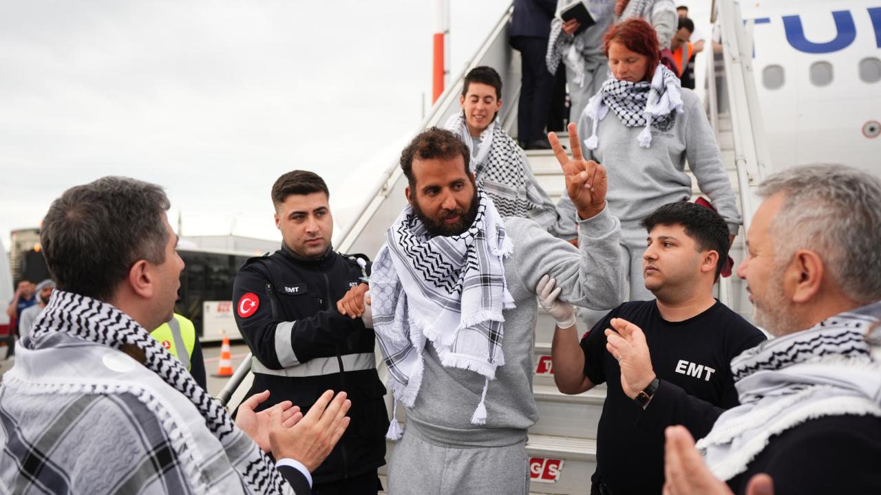 Küresel Sumud Filosu aktivistleri İstanbul'da